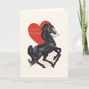 Carte de Saint Valentin vintage Black Horse