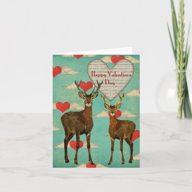 Carte de Saint-Valentin Woodsy Elk (Devant)
