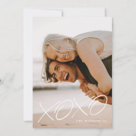 Carte de Saint-Valentin XOXO encastrée - Blanc