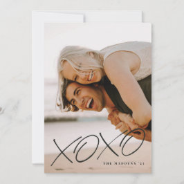 Carte de Saint-Valentin XOXO encastrée - Noir