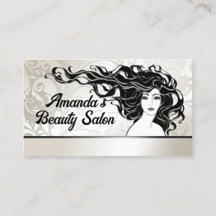 Carte de salon de beauté pour femme de la femme de