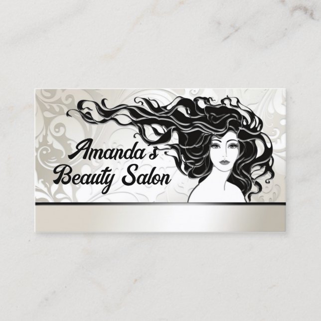 Carte de salon de beauté pour femme de la femme de (Devant)