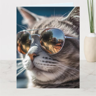 CARTE DE SALUT CHAT cool ANNIVERSAIRE CARTES DE SA