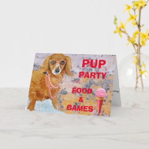 CARTE DE SALUT DE LA FÊTE D'ANNIVERSAIRE PUP