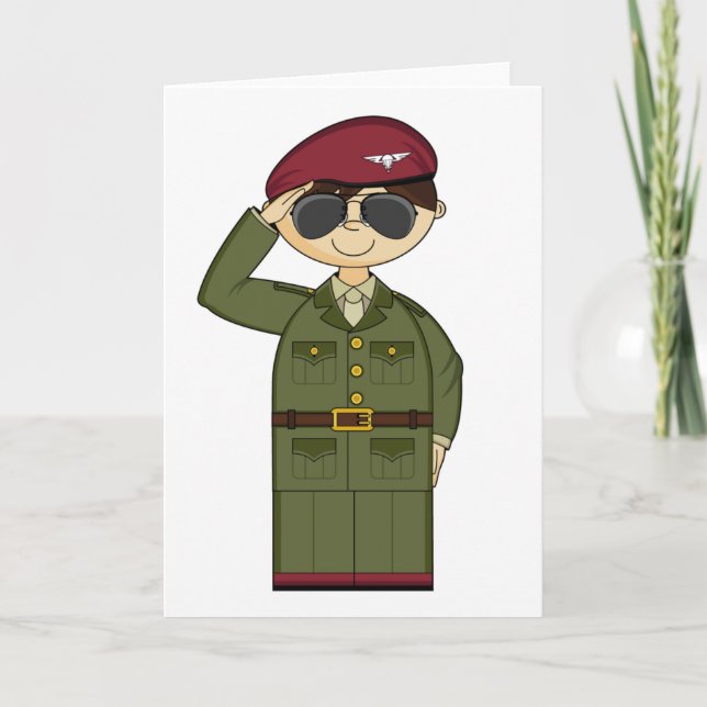 Carte de salut de l'officier de l'armée britanniqu (Devant)