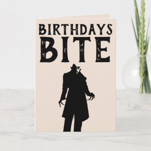 CARTE DE SALUT DE VAMPIRE D'ANNIVERSAIRE GOTHIQUE