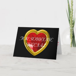 CARTE DE SALUT DU COEUR ROUGE GEMSTONE