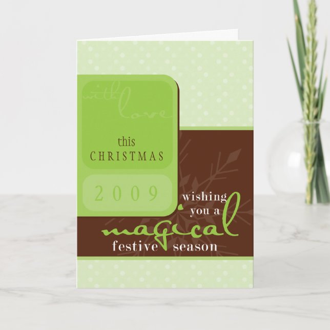 CARTE DE SALUT PERSONNALISÉE :: flocon de neige ma (Devant)