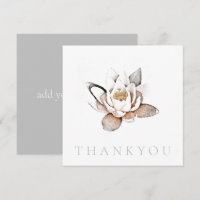 CARTE DE SALUT PLAT : MERCI : LOTUS BLANC