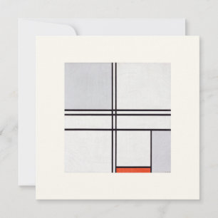 CARTE DE SALUT PLAT : PIET MONDRIAN : GRAY-RED 193