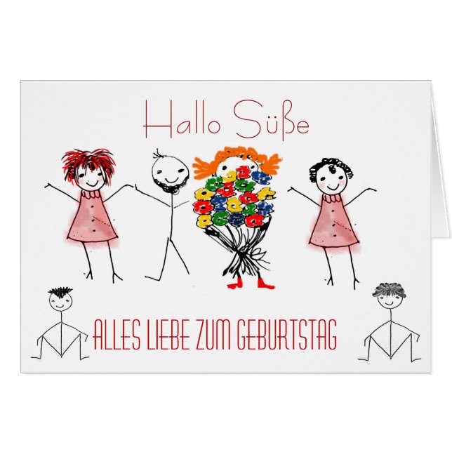 Carte de salutation à l'anniversaire (Devant horizontal)