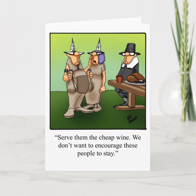 Carte De Salutation Du Humour De Thanksgiving Pour (Devant)