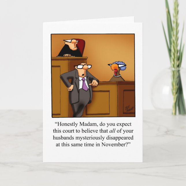 Carte De Salutation Du Humour De Thanksgiving Pour (Devant)