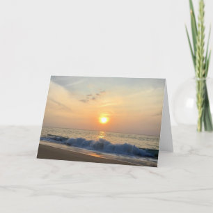 carte de salutation hawaiian beach sunset