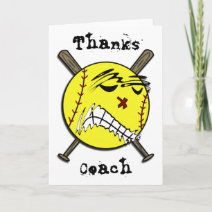 Carte de salutation ou de note du base-ball de