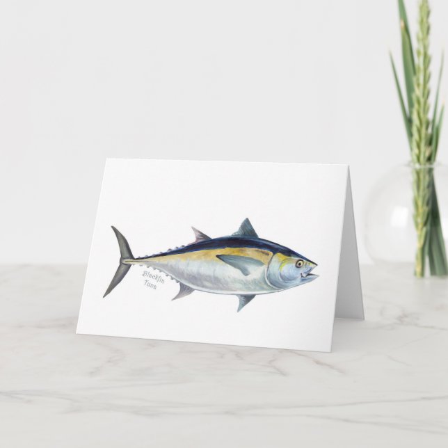 Carte de salutations de poisson Blackfin Tuna (Devant)