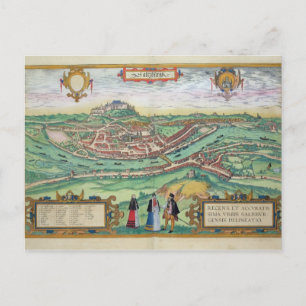 Carte de Salzbourg, de 'Civitates Orbis Terrarum' 