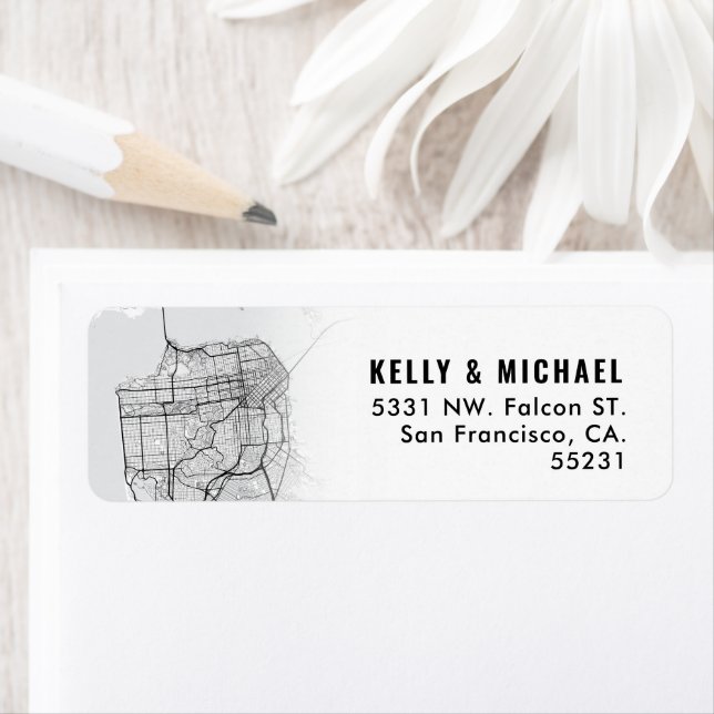 Carte de San Francisco Thématique | Étiquette de r (En situation)