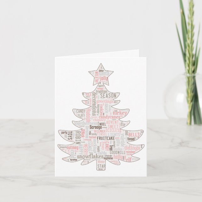 Carte de sapin de Noël chic et branché (Devant)
