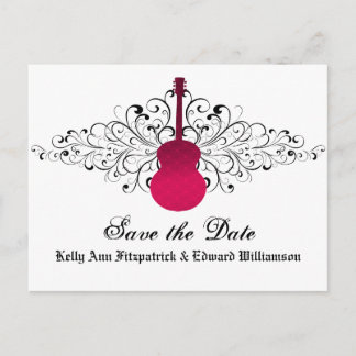 Carte de sauvegarde à motif de guitare aux tourbil