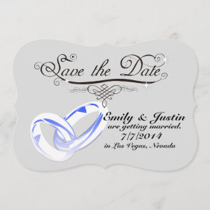 CARTE DE SAUVEGARDE DE BAGUE DE MARIAGE EN CRISTAL
