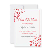 Carte de sauvegarde de date Coeurs Rose Tendres
