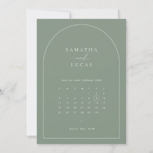 Carte de sauvegarde de date de calendrier d'arche 