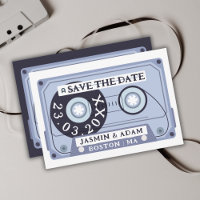 Carte de sauvegarde de date de cassette bleu marin