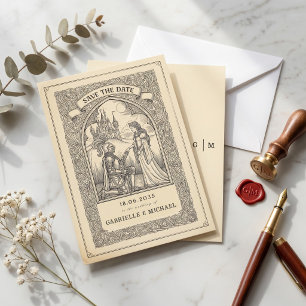 Carte de sauvegarde de date de chevalier médiéval 