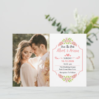 Carte de sauvegarde de date de mariage