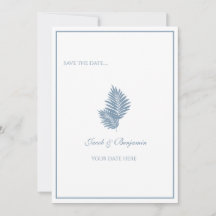 Carte de sauvegarde de date de mariage à plat en p