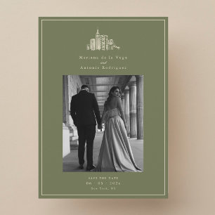 Carte de sauvegarde de date de mariage avec photo