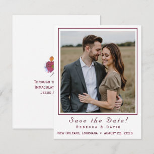 Carte de sauvegarde de date de mariage catholique