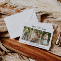 Carte de sauvegarde de date de mariage photo minim
