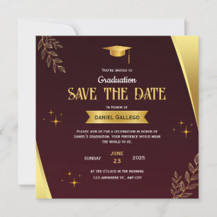 Carte de sauvegarde de date de remise des diplômes
