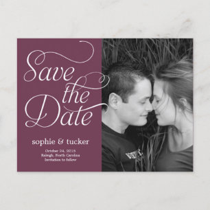 Carte de sauvegarde de date de script charmant