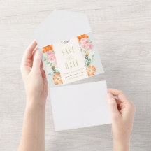 Carte de sauvegarde de date florale