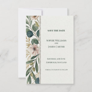 Carte de sauvegarde de date florale Blue Blush