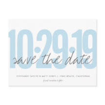 Carte de sauvegarde de date, grande date, bleu pou