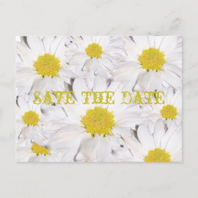 Carte de sauvegarde de date - Marguerite (Devant)