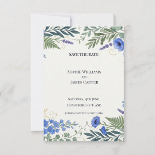 Carte de sauvegarde de date Navy Fern