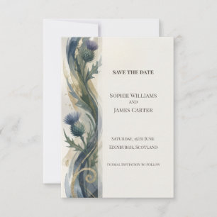 Carte de sauvegarde de date Navy Thistle