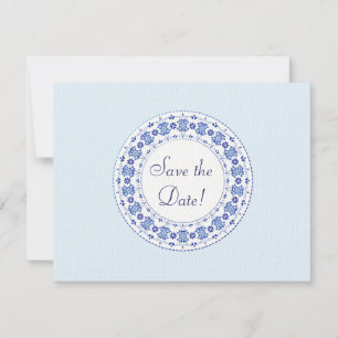 Carte de sauvegarde de date personnalisée Bleu Cla