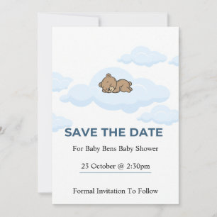 Carte de sauvegarde de la date pour la baby shower