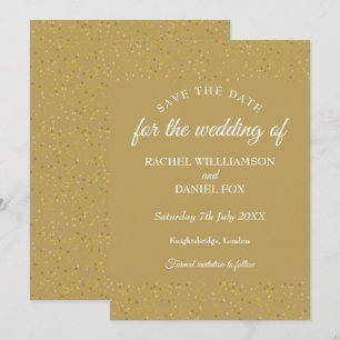 Carte de sauvegarde de mariage à confettis de pous