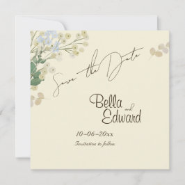 Carte de sauvegarde de mariage à la florale délica