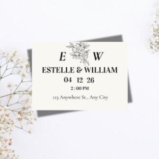 Carte de sauvegarde de mariage Art Déco