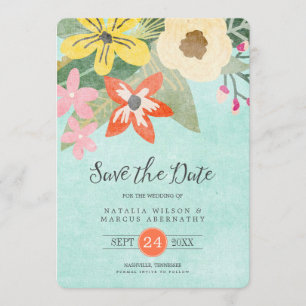 Carte de sauvegarde de mariage Beautiful Blooms