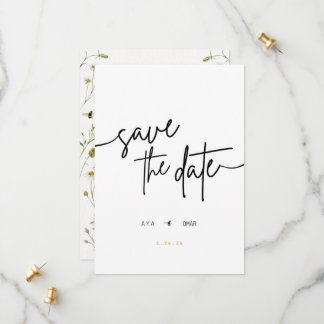 Carte de sauvegarde de mariage floral