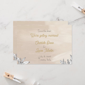 Carte de sauvegarde de mariage rose pastel